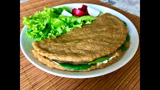 Flaxseed keto bread  Linseed flatbread for breakfast [upl. by Nahtam52]