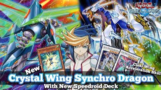 New SPEEDROID with Crystal Wing Synchro Dragon Clear Wing Acceleration Skill YuGiOh Duel Links [upl. by Pritchett]