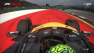 Lando Norris onboard overtake on Max Verstappen Austrian GP 2024 [upl. by Acinaj579]