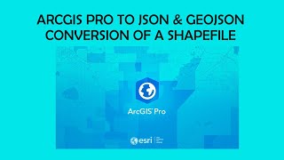 ArcGIS Pro Feature to JSON GeoJSON [upl. by Aicilec396]