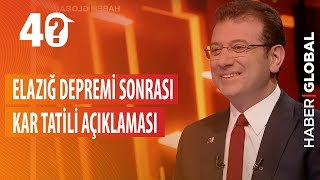 Ekrem İmamoğludan Elazığ Depremi Sonrası Kar Tatili Açıklaması [upl. by Onaicilef108]