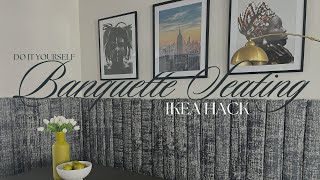 IKEA HACK DIY BANQUETTE SEATING  BUILDING CUSTOM BANQUETTE SEATING USING THE IKEA KALLAX [upl. by Anahsirk]