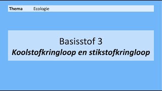 VMBO 3  Ecologie  Basisstof 3 Koolstofkringloop en stikstofkringloop  8e editie [upl. by Neruat519]