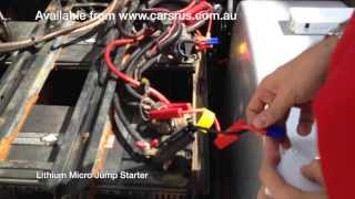 Micro Jump Starter Starts Flat Battery on DAF Truck Unbelievable [upl. by Noed357]