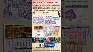 EDITABLE CALENDAR 2025 TEMPLATE COMPLETE BUNDLE SET [upl. by Boru]