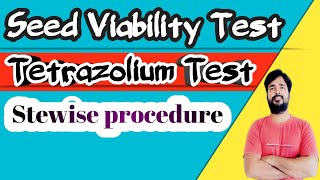 Tetrazolium Test  Seed Viability Test in hindi  How to Test Viable Seed by Tetrazolium  FORMAZEN [upl. by Assyla761]