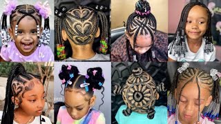 2023 Cute Kids Back To School Braids Hairstyles With Beads  Cute 🎀🥰🥰 [upl. by Baram873]