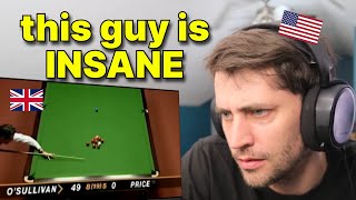 American reacts to Fastest 147 in Snooker History Ronnie OSullivan [upl. by Ytinav]