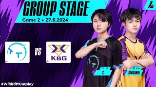 TT vs KBG • Game 2 Bo3  Group Stage  WSL Summer 2024 [upl. by Lacsap]