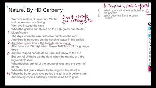 CSEC English  Reading Poetry  Part 1 [upl. by Loy]