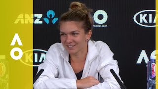 Simona Halep press conference WF  Australian Open 2018 [upl. by Akemyt]