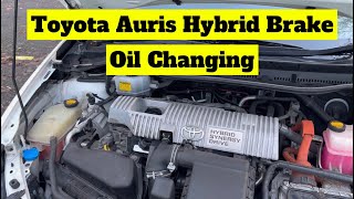 Toyota auris  brake oil  fluid  changing [upl. by Rather]