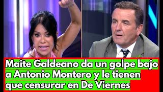 Maite Galdeano da un golpe bajo a Antonio Montero y le tienen que censurar en De Viernes [upl. by Aniahs]