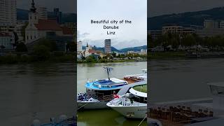 linz austria österreich travel donau landscape river riverside city citylife fyp [upl. by Suoirad]