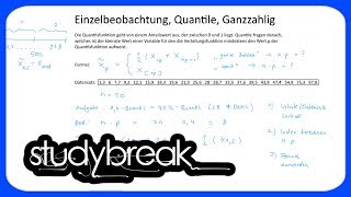 Einzelbeobachtung Quantile Ganzzahlig  Statistik [upl. by Mozes]