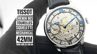 Tissot Chemin Des Tourelles Squelette Mechanical 42mm T0994051641800 [upl. by Ehgit]