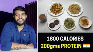 Easy 1800 Calorie Diet with 200gms of protein for fat loss  🇮🇳 [upl. by Dido414]