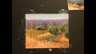 The Old Farm  Pastel Landscape [upl. by Streeter]