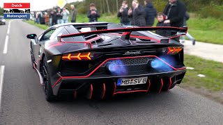 Supercars leaving Car Show  800HP Gintani SVJ Regera F12 NLargo XBOW GTXR GT2 RS [upl. by Prisca]