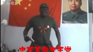 blackman singing chinese red songs [upl. by Ahsekar]