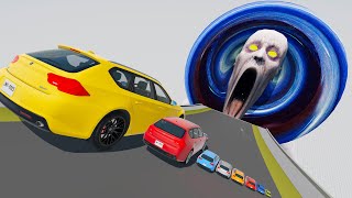 Epic Escape From The Shy Guy SCP096  Colored Big amp Small Cars VS Portal Trap  BeamNGDrive [upl. by Mariko]