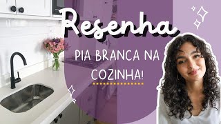 BANCADA  PIA BRANCA NA COZINHA quartzo branco silestone  Minha experiência principais dúvidas [upl. by Warthman]