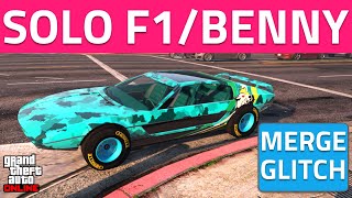 GTA 5 SOLO F1 BENNY WHEELS Merge Glitch On Any Car To Car  How to Do F1 Rims Service PCXboxPS4 [upl. by Rawden]