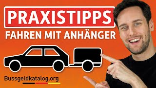 Fahren mit Anhänger 🚗 Geschwindigkeit Parken Verkehrsregeln  bussgeldkatalogorg [upl. by Bartle]