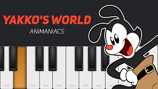 Animaniacs  Yakkos World│Mobile Piano Cover│Easy Tutorial [upl. by Trebliw]