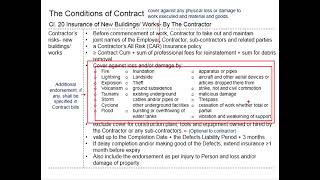 324 Contractors All Risk Insurance PAM Contract 2018 Cl 20 [upl. by Dduj]