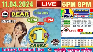 Lottery live dear sambad 6PM 8PM result today 11042024 nagaland lottery live [upl. by Meirrak296]