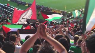 Celtic Fans Standing Section  Palestine Flags  Celtic Symphony [upl. by Hiett]