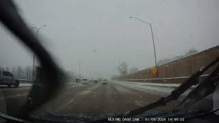 Wheaton IL to Alsip IL Snow Drive I88I294 [upl. by Maurizia532]