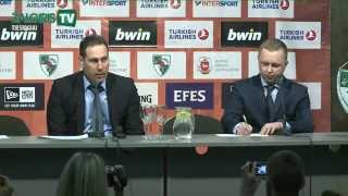 Žalgiris  Maccabi spaudos konferencija [upl. by Anirtap133]