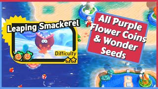 Leaping Smackerel  All Purple Flower Coins amp Wonder Seeds  Flagpole  Super Mario Bros Wonder [upl. by Ronny736]