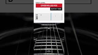 HOW TO Play Greensleeves on Guitar for Beginners Easy TABS shorts [upl. by Aicnorev610]