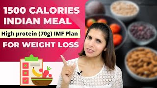 1500 Calories Indian Meal Plan  Weight Loss  Lose Upto 10kgs  Intermittent Fasting Diet  Hindi [upl. by Alonzo861]