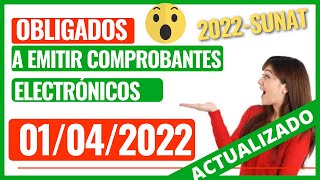 🔴Nuevo GRUPO OBLIGADO a emitir comprobantes electrónicos SUNAT 2022 Obligados FACTURAS y BOLETAS [upl. by Nnylarej]