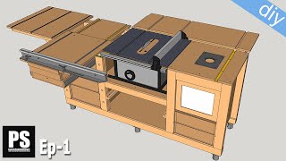 DIY Mobile Workbench with Table Saw amp Router Table  Ep 1 [upl. by Natsuj]