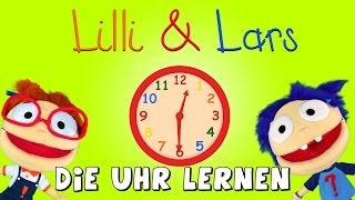 Die Uhr lernen für Kleinkinder  Lernvideo für Kinder  Uhrzeiten lernen mit Lilli und Lars [upl. by Leroi]