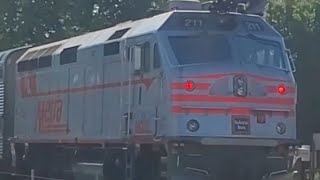 Metra 211 Burlington Route Heritage Unit Backing Up The Racetrack [upl. by Ahsenyl282]