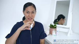 Nasal spray technique video  how to use a nasal saline spray [upl. by Franklyn242]