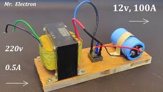 12V 100A DC from 220v AC for High Current DC Motor  Power Supply from UPS Transformer [upl. by Enyrehtac412]