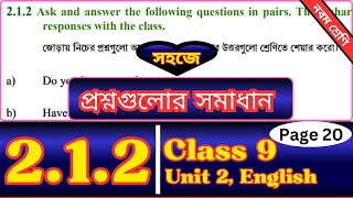 Class 9 English 212 Page 20  Nature’s Tapestry  Class Nine Chapter 212 Question Answer [upl. by Germain]