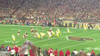 Aaron Rodgers unbelievable Hail Mary to Jeff Janis from the stands Packers vs Cardinals 11616 [upl. by Nirtiac]