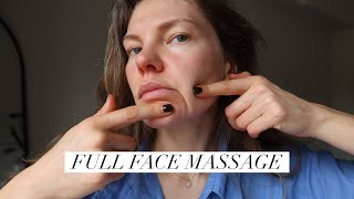 No Product Lifting Full Face Massage [upl. by Eward64]