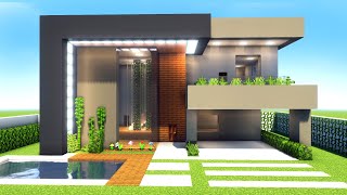 Minecraft Tutorial  Como fazer uma Casa Moderna Manyacraft [upl. by Meihar]