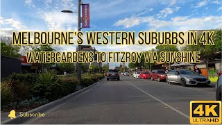 4K Melbourne Western Suburbs Drive  Watergardens Sunshine amp Footscray [upl. by Elo640]