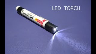 How to make a LED TorchFlashlight at Home [upl. by Kinelski23]