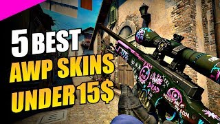 TOP 5 BEST AWP SKINS IN CSGO UNDER 15 2019 [upl. by Offen]